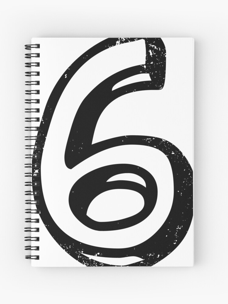 Six the number 6 in cute fun font distressed for people who like 6