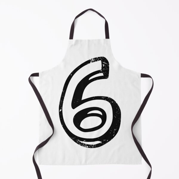 Item preview, Six the number 6 in cute fun font distressed for people who like 6 designed and sold by PsychicCatStore.