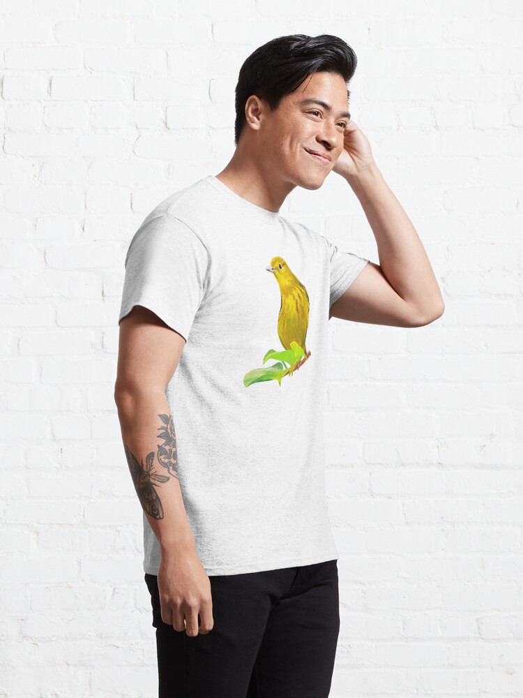 Alternate view of Yellow Warbler bird painting (no background) Classic T-Shirt