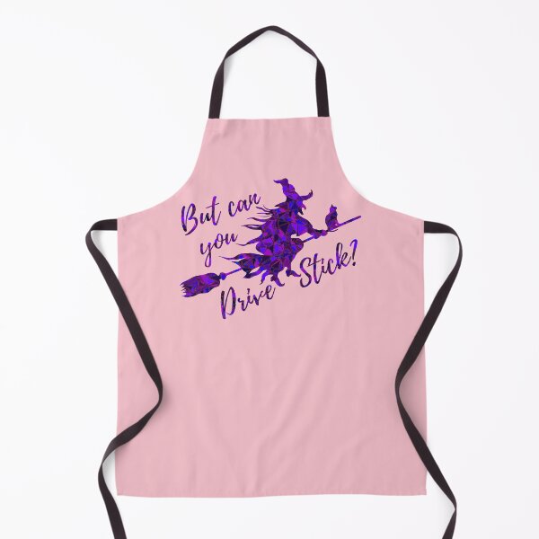 Item preview, But Can You Drive Stick? She can witches! Halloween Witch on a Broom Purple designed and sold by SeaStories88.