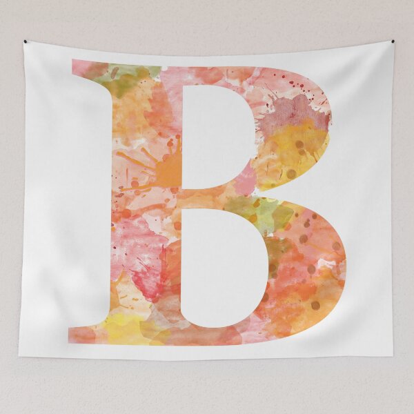 Item preview, B Monogram Initial Watercolour Autumnal designed and sold by Blissikins.
