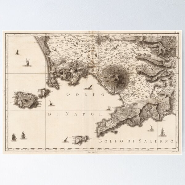Item preview, 1794 Vintage Map of Napoli, Ischia, Procida, Capri, Salerno in Italy designed and sold by Gin  Neko.