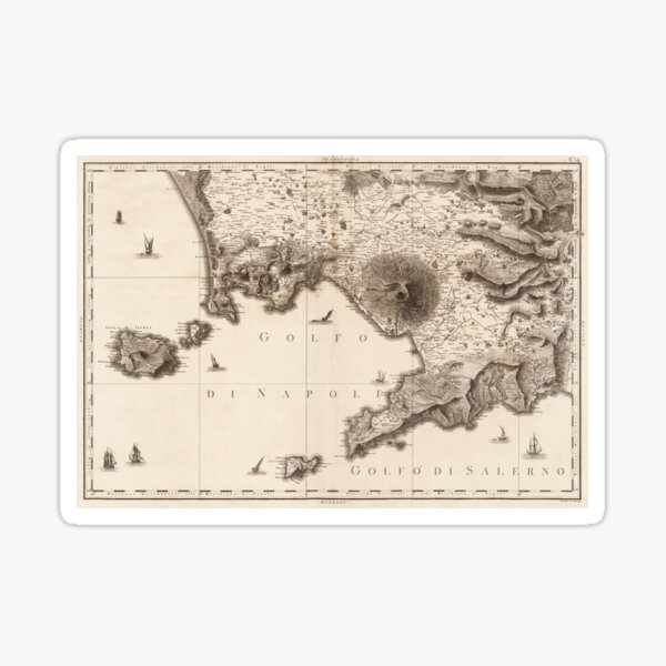 Item preview, 1794 Vintage Map of Napoli, Ischia, Procida, Capri, Salerno in Italy designed and sold by Gin  Neko.