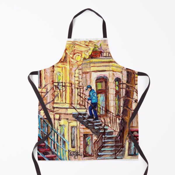 Item preview, THE POSTMAN SPIRAL STAIRCASE SCENES PLATEAU MONT ROYAL DUPLEXES C SPANDAU QUEBEC MONTREAL ART designed and sold by Carole Spandau.