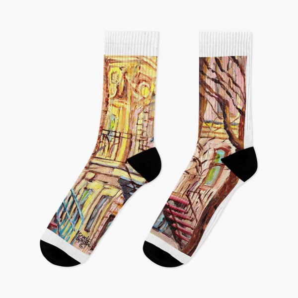 Item preview, THE POSTMAN SPIRAL STAIRCASE SCENES PLATEAU MONT ROYAL DUPLEXES C SPANDAU QUEBEC MONTREAL ART designed and sold by Carole  Spandau.