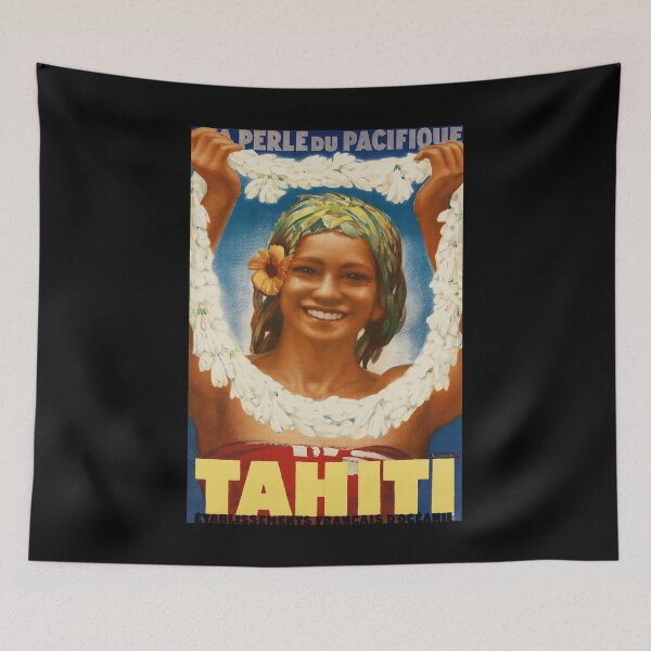 Artikelvorschau, Tahiti retro poster entworfen und verkauft von CorasPosters.