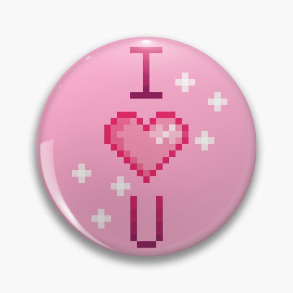 Item preview, I LOVE U pixel art designed and sold by aloetech.
