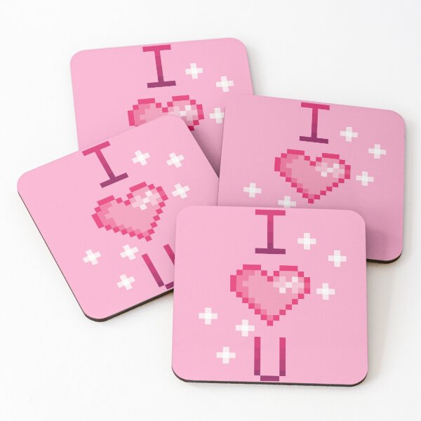 Item preview, I LOVE U pixel art designed and sold by aloetech.