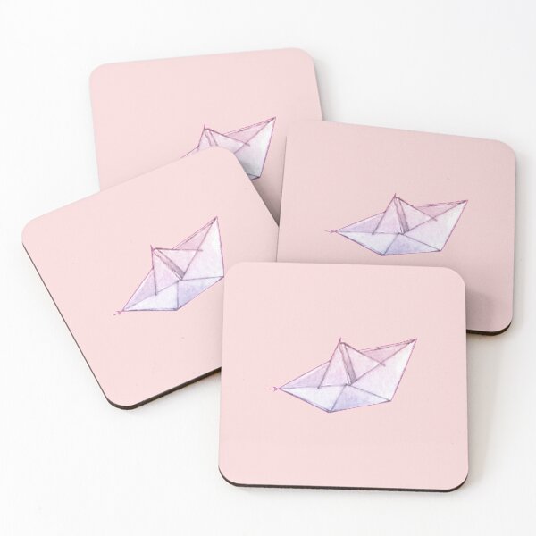 Item preview, just a little boat - pink on pink bg - watercolor by Tizi Graphics designed and sold by TiziGraphics.