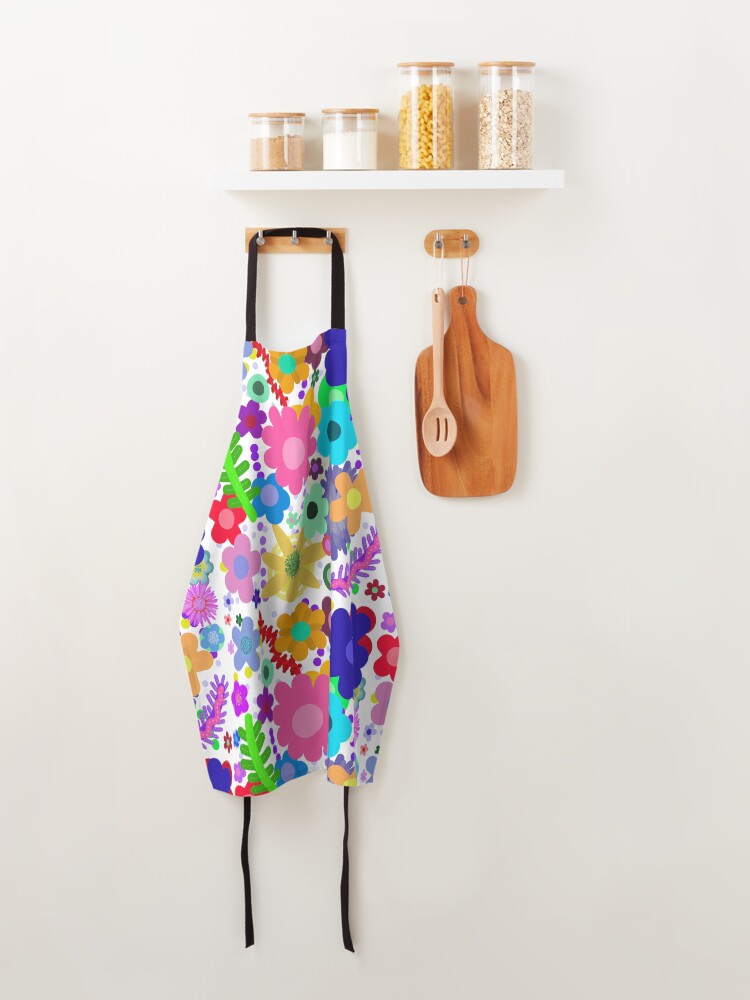 Alternate view of Garden of flowers Apron
