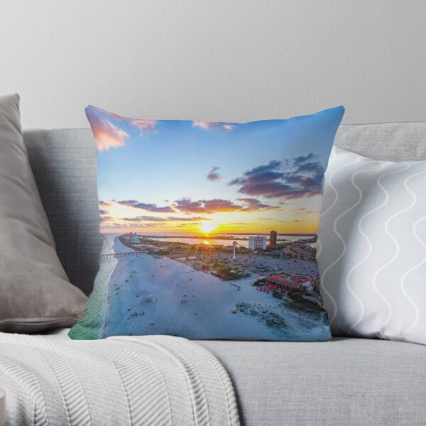 Casino Beach Sunrise Throw Pillow