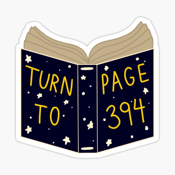 Turn to Page 394 Harry Potter Sticker - Vinyl Sticker, Reading