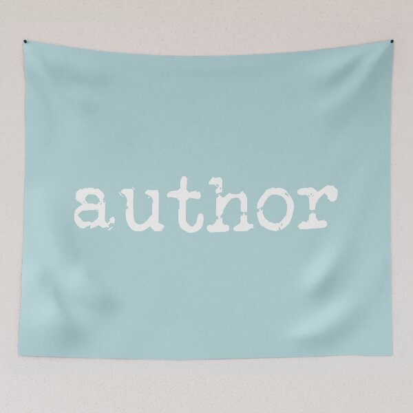 Item preview, author in white on sea green designed and sold by TeaRoseWriter.