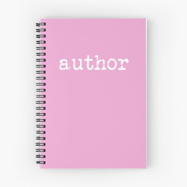 Item preview, author in white on pink designed and sold by TeaRoseWriter.