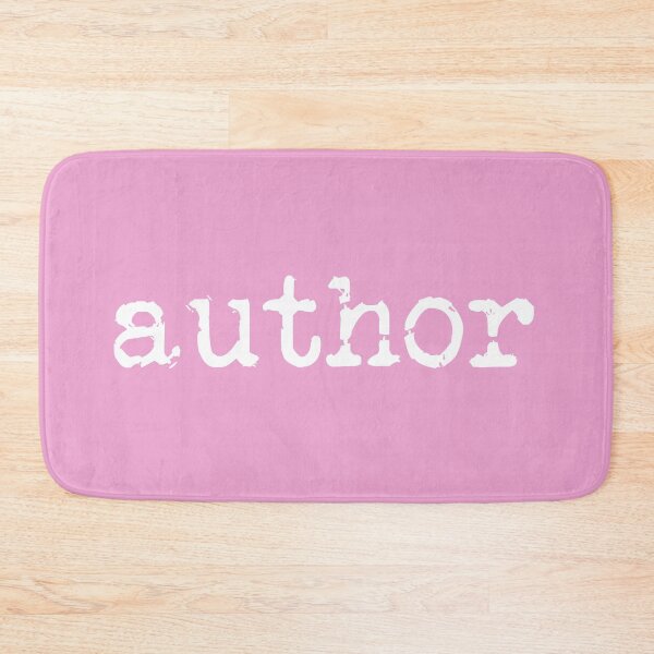 Item preview, author in white on pink designed and sold by TeaRoseWriter.