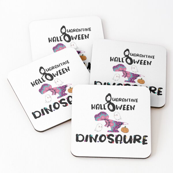 Item preview, Funny Quarantine Halloween Dinosaure T-Shirt designed and sold by hnini.