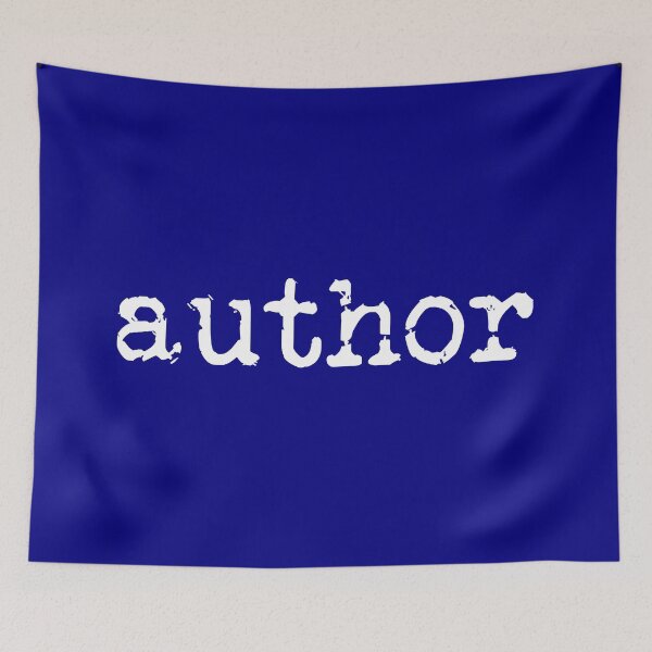 Item preview, author in white on navy designed and sold by TeaRoseWriter.
