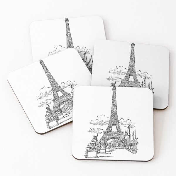 Item preview, eiffel tour black and white designed and sold by joshua pierre.