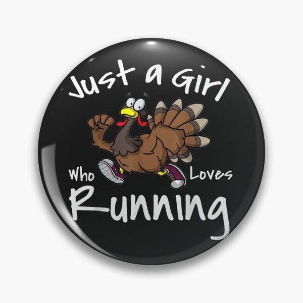 Item preview, Just a Girl Who Loves Running Thanksgiving Turkey designed and sold by tichtodhe.