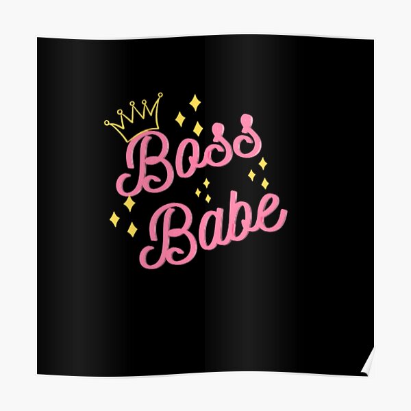 Bossbabe black Poster