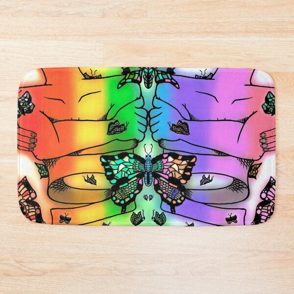 Item preview, Pastel Nervous Butterfly, abstract digital kaleidoscope butterfly art designed and sold by MayGreenAbgrall.