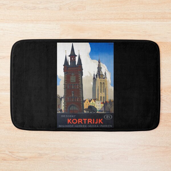 Item preview, Kortrijk retro poster designed and sold by CorasPosters.