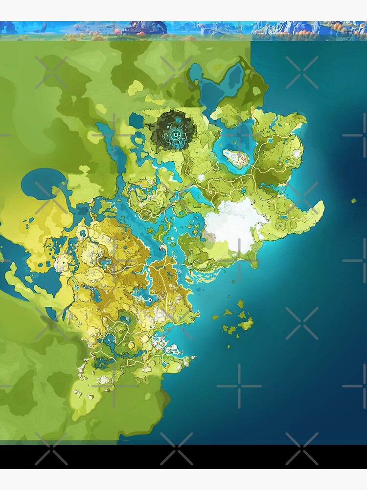 "Genshin impact world map" Apron by Gloria312 | Redbubble