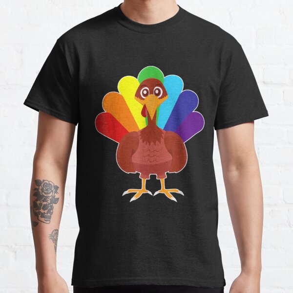 LGBT Gay Turkey Pride Rainbow Clothes Outfit Thanksgiving Classic T-Shirt