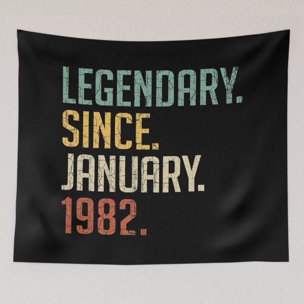 Item preview, Legendary Since January 1982 39th Birthday Gift 39 Years Old Vintage January 1982 designed and sold by Takatv.