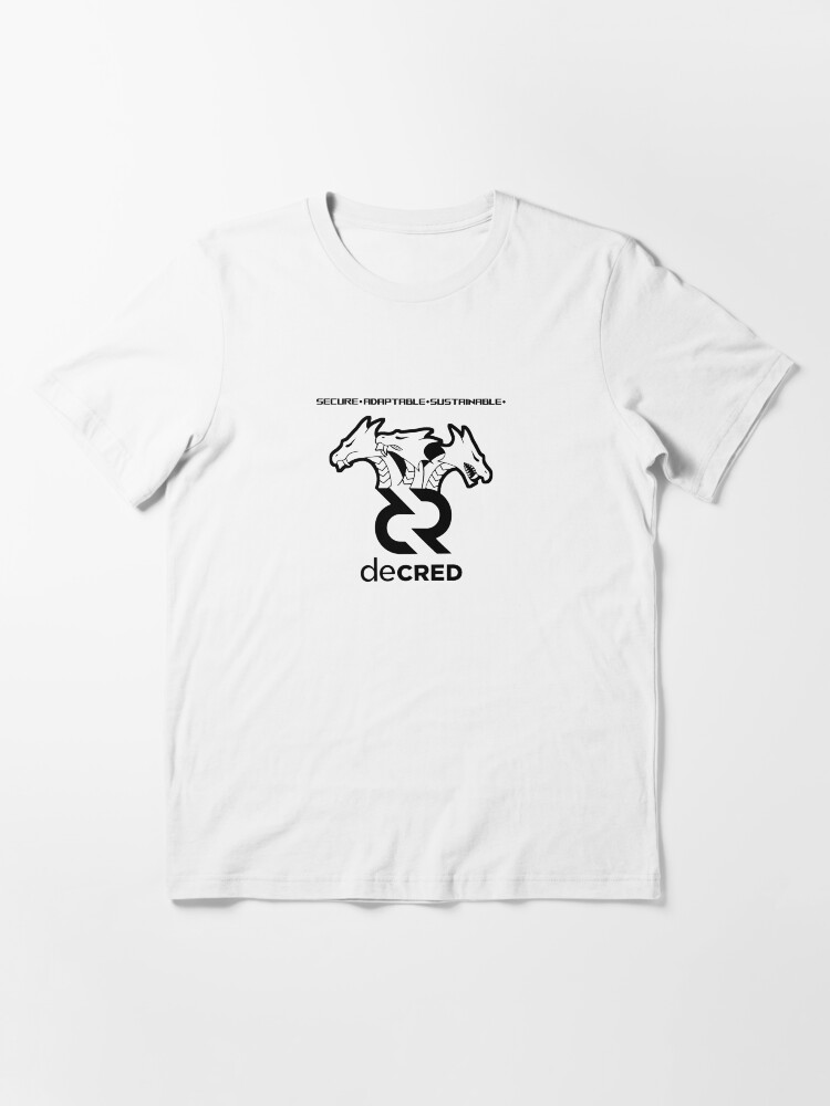 Alternate view of Decred hydra © v2 (Design timestamped by https://timestamp.decred.org/) Essential T-Shirt