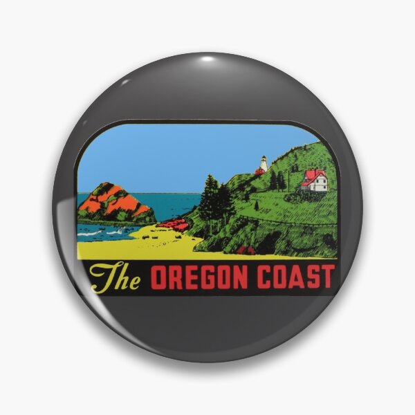 Item preview, The Oregon Coast Vintage Travel Decal designed and sold by hilda74.