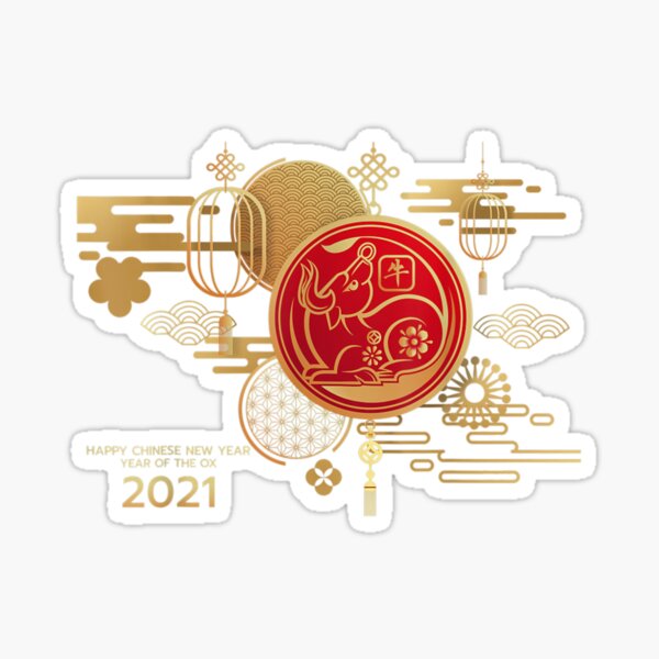 Item preview, Happy Chinese New Year of the Ox 2021 animal designed and sold by HolmesMillie1.