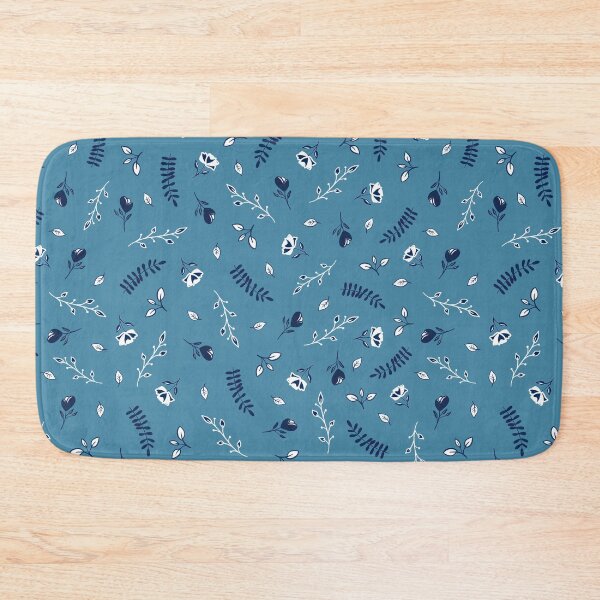 Aperçu de l'œuvre Joli motif floral de griffonnage (bleu) créée et vendue par . l i m o n a d e . c r e a t i o n s ..