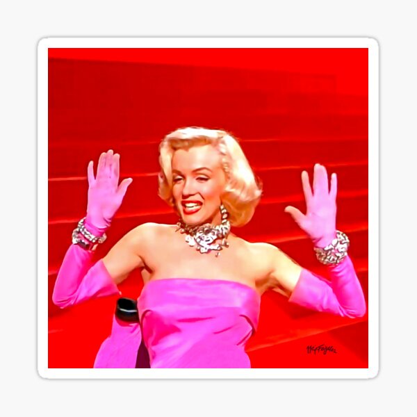 Marilyn Monroe In Red Sticker