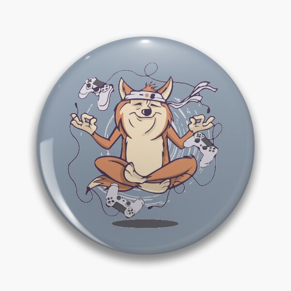 Item preview, Gamer dog meditating  designed and sold by Graphix-Space.