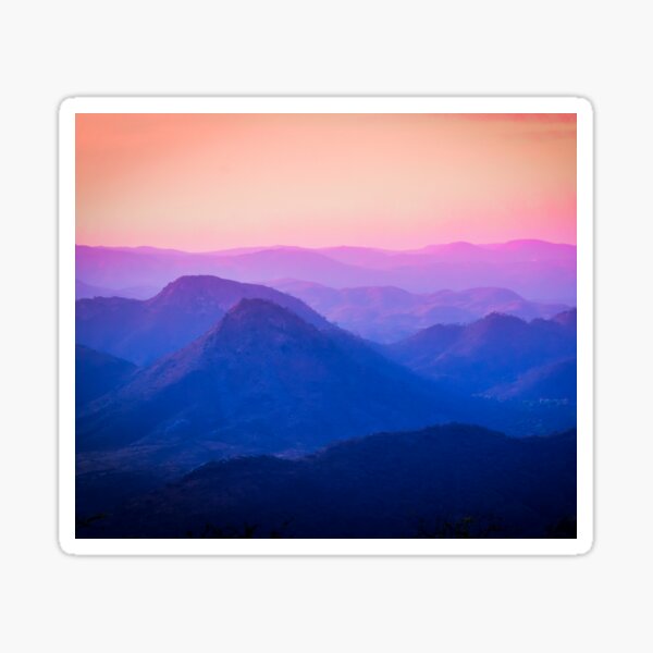 Item preview, Sunset Mountains Orange Pink Purple Blue Cascade designed and sold by R-reflections.
