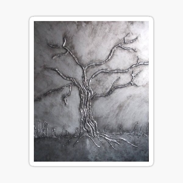 Bare Tree / Silver Black Tree Sticker