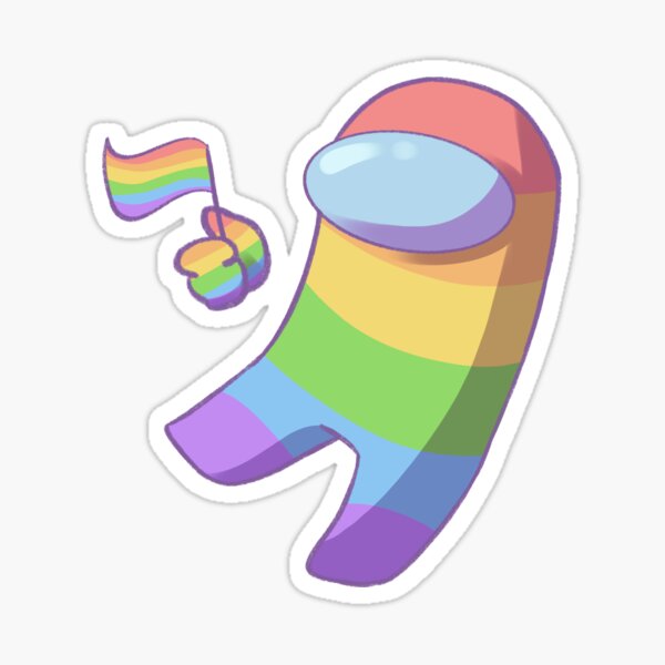 Among Us Rainbow Stickers | Redbubble