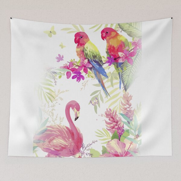 Item preview, Beautiful and Colorful Flamingo and Parrots Birds designed and sold by DLamasat.