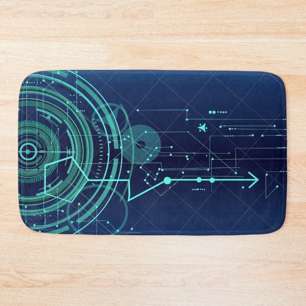 Item preview, Futuristic technology abstract blue design designed and sold by RaionKeiji.