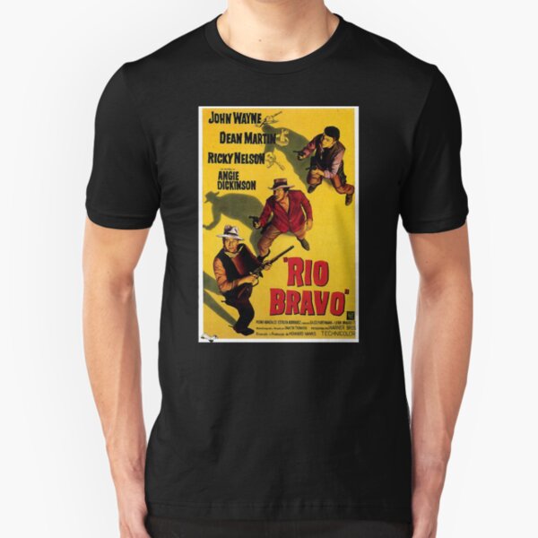 John Wayne The Duke Riding His Horse Dollor Adult T Shirt TV Movies