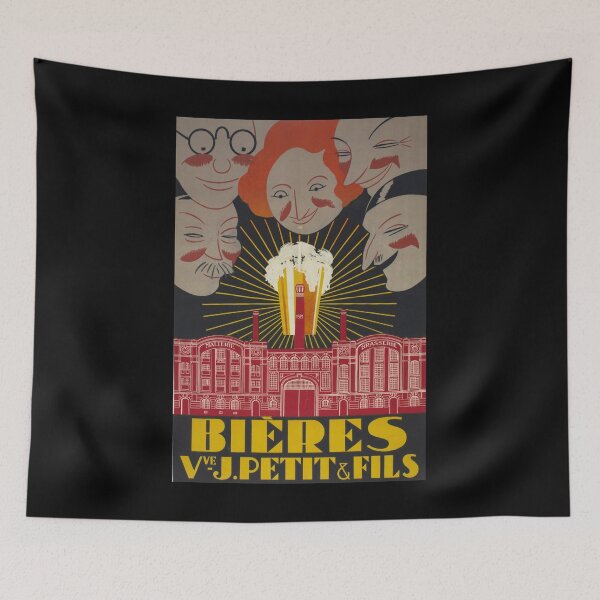 Item preview, Bieres retro poster designed and sold by CorasPosters.