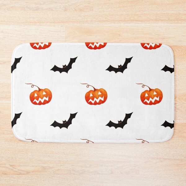 Item preview, Halloween Jack O lantern pumpkin and bat pattern designed and sold by RaionKeiji.