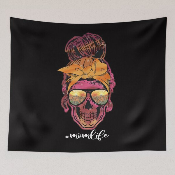 Item preview, Hippie Skull Momlife Sunflower Glasses Hair Bandana Mother designed and sold by ClarkeLilly.