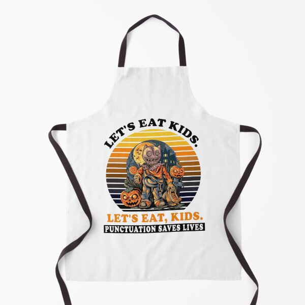 Aperçu de l'œuvre Mangeons les enfants La ponctuation sauve des vies Alien Grammar Vintage créée et vendue par fourstripes.