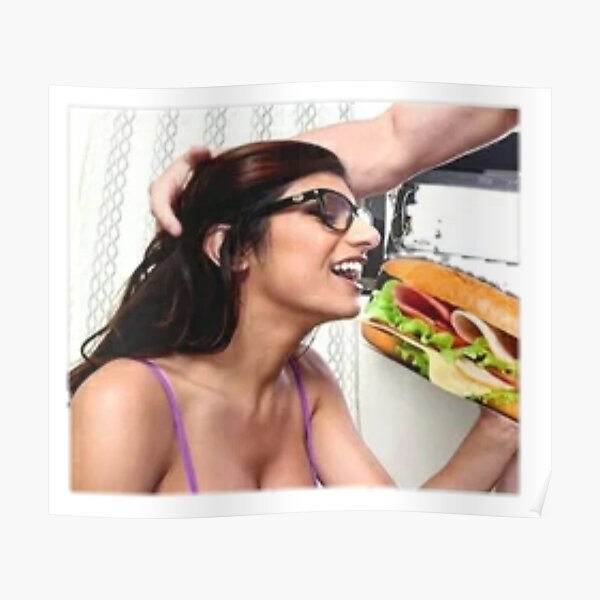 Mia Khalifa having lunch Poster
