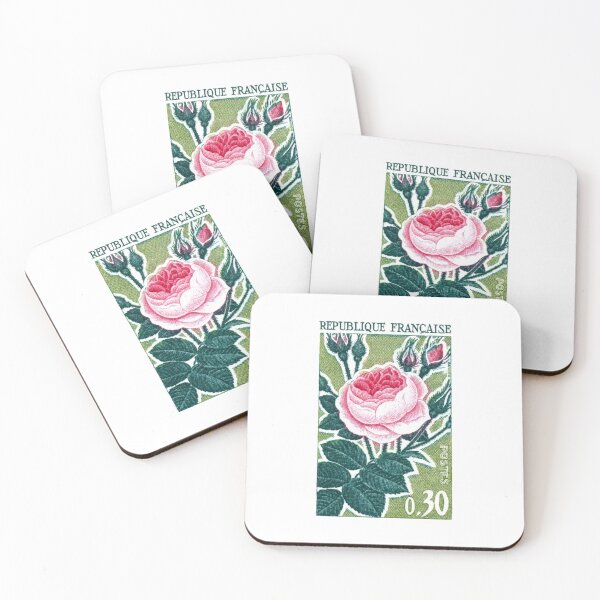 Item preview, 1962 FRANCE Old Rose Postage Stamp designed and sold by retrographics.