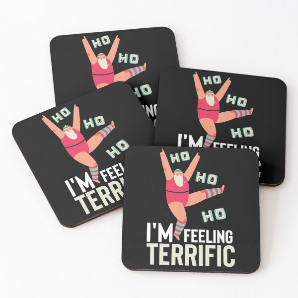 Item preview, Sporting santa: Ho Ho Ho, I am feeling Terrific- Perfect Christmas gift for Gym  Lovers!! designed and sold by AmazingEcraft.