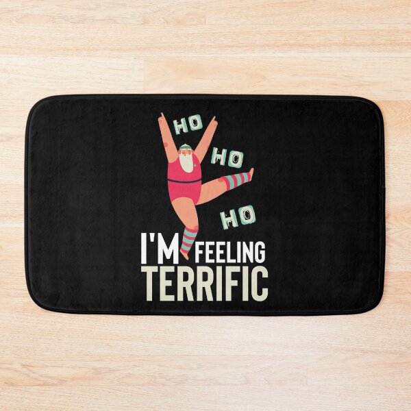 Item preview, Sporting santa: Ho Ho Ho, I am feeling Terrific- Perfect Christmas gift for Gym  Lovers!! designed and sold by AmazingEcraft.
