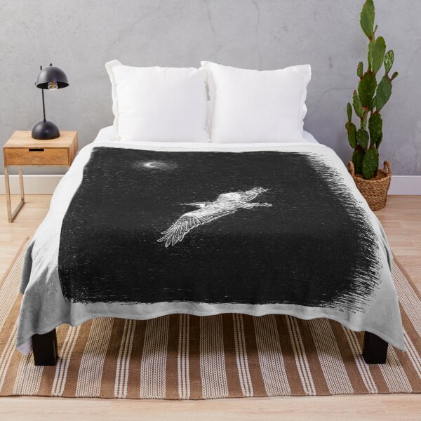 Item preview, the gray heron with the crescent moon designed and sold by kalasworks.
